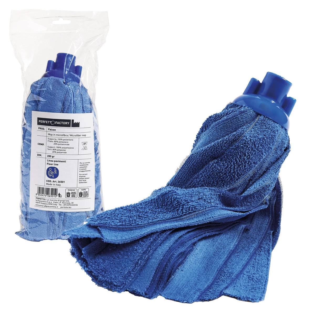 Mop Falcon - 200 gr - microfibra - blu - Perfetto-0