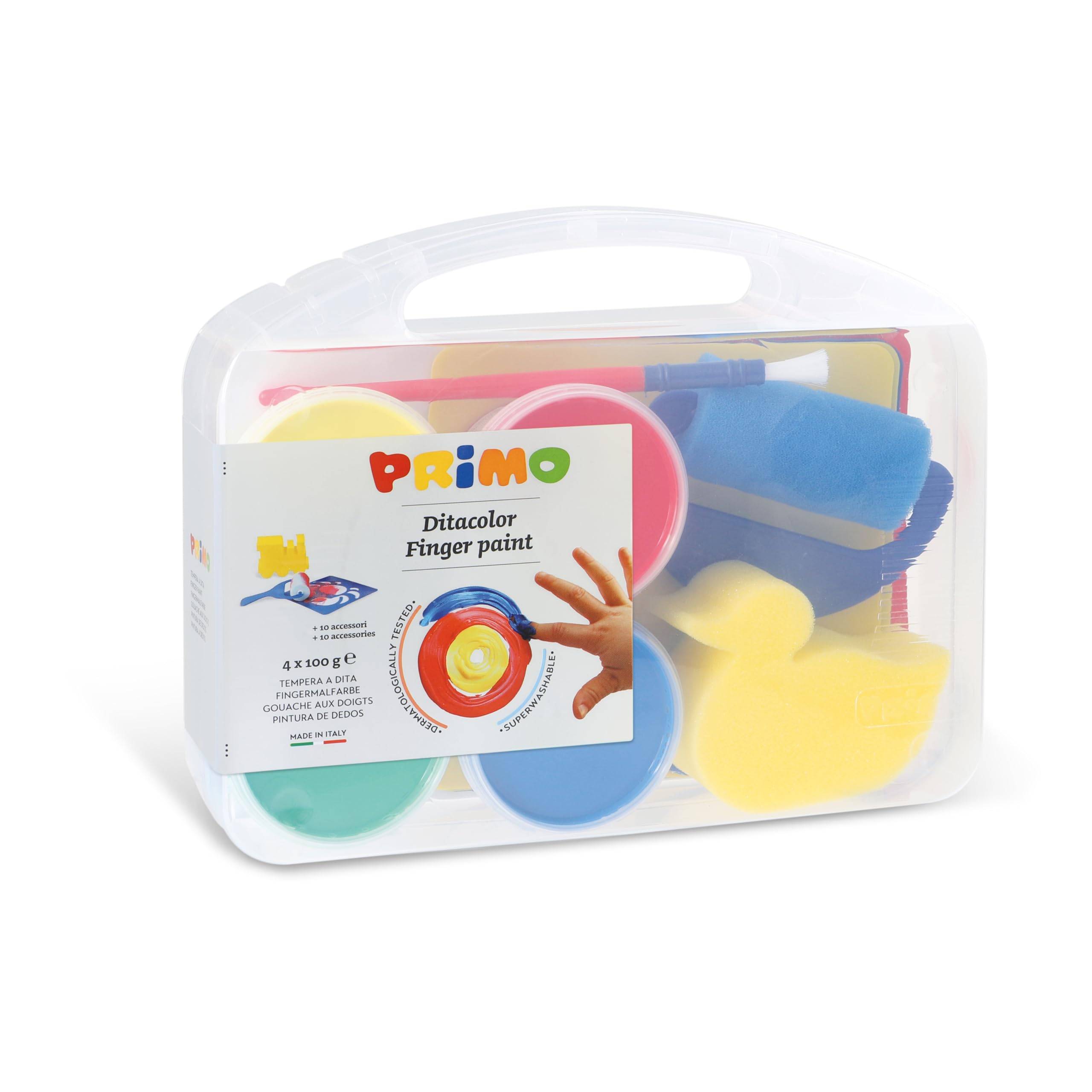 Set colori a dita Primo conf. 4 - colori e accessori assortiti 823VTDP-0