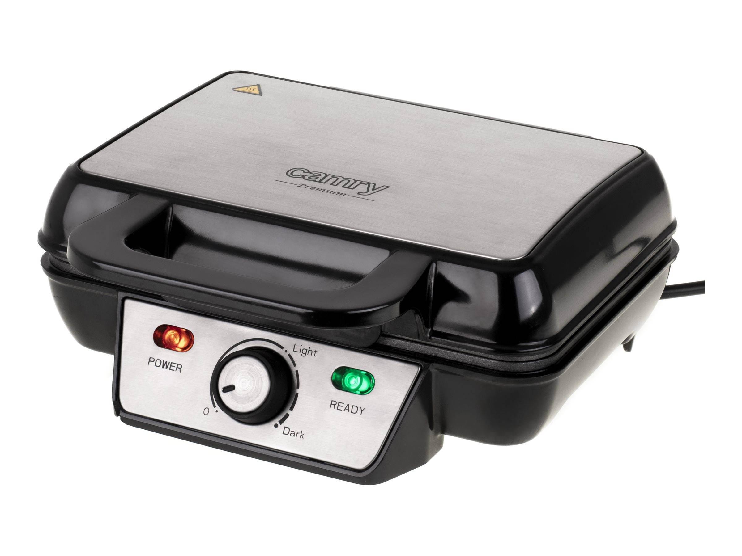 [Titolo generato dall'intelligenza artificiale] Camry Vaffeljern 2 Vafler 1600 W Sort Rustfrit Stål-0