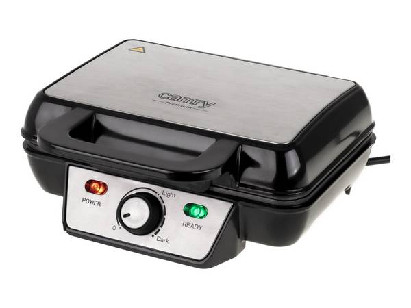 [Titolo generato dall'intelligenza artificiale] Camry Vaffeljern 2 Vafler 1600 W Sort Rustfrit Stål