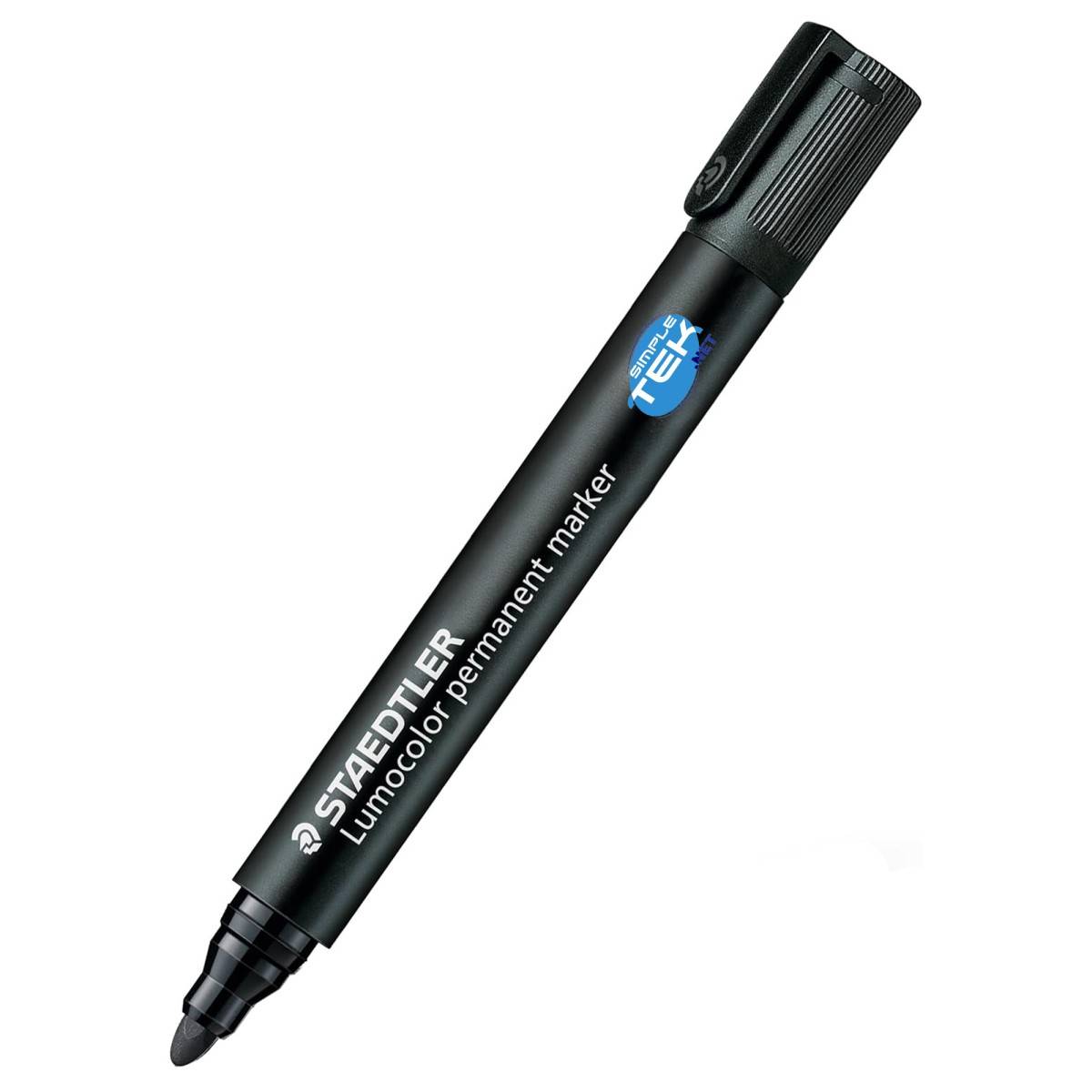 6 X Pennarelli Indelebili Neri Staedtler Lumocolor 352 Permament Marker 2mm-1