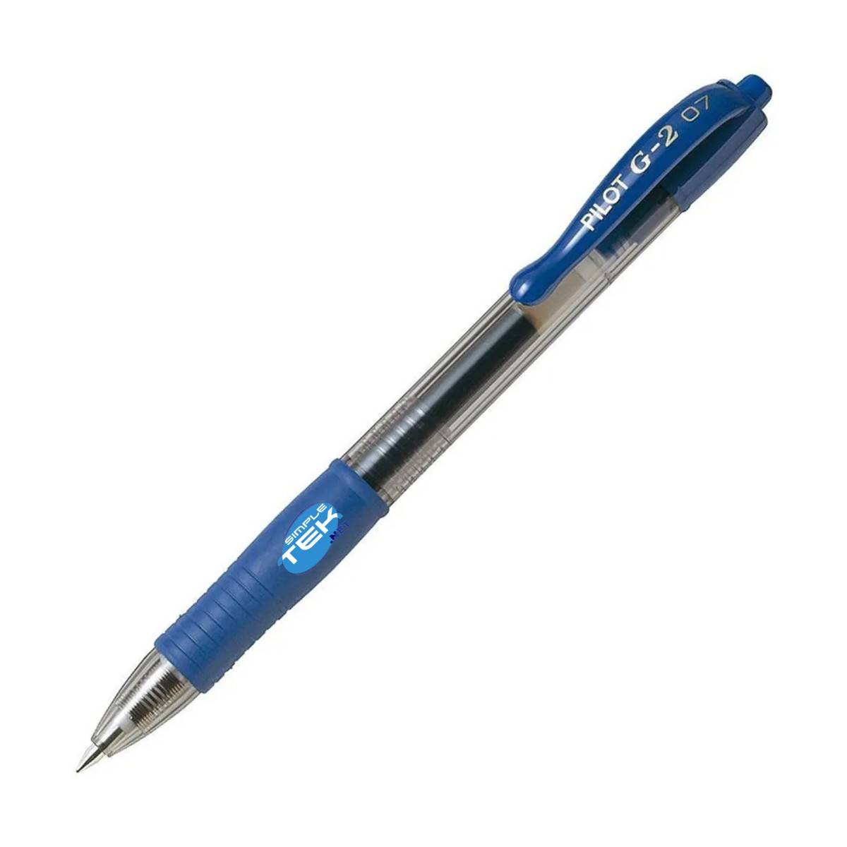 20 X Penne A Gel Pilot G-2 07 0.7mm Blu A Scatto Ricaricabile Antisbavature-1