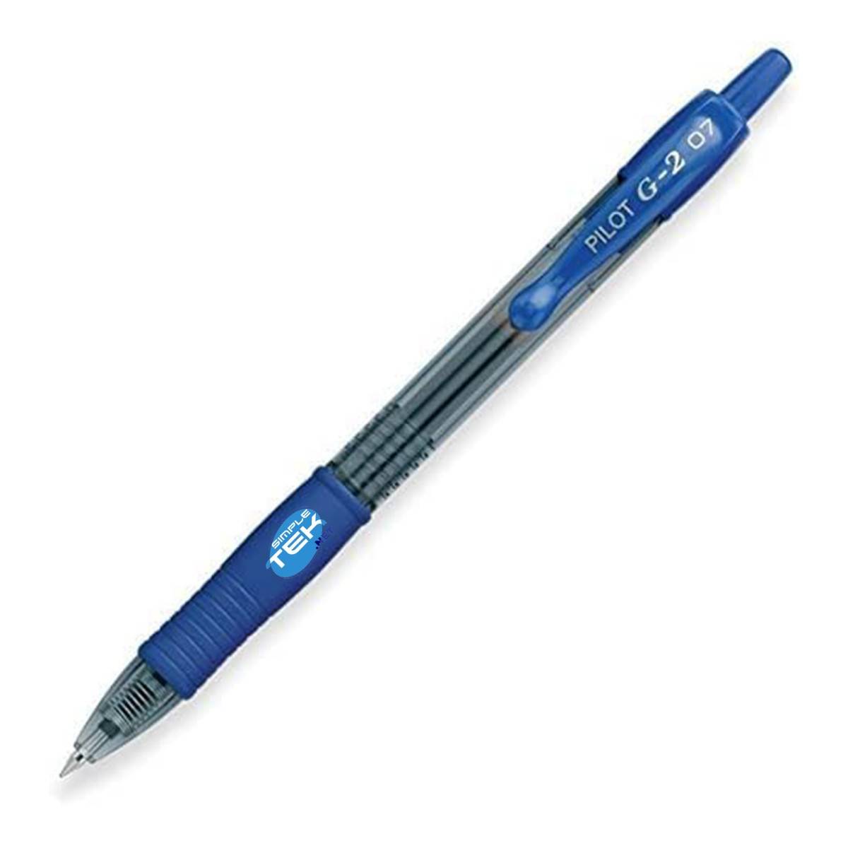 20 X Penne A Gel Pilot G-2 07 0.7mm Blu A Scatto Ricaricabile Antisbavature-2