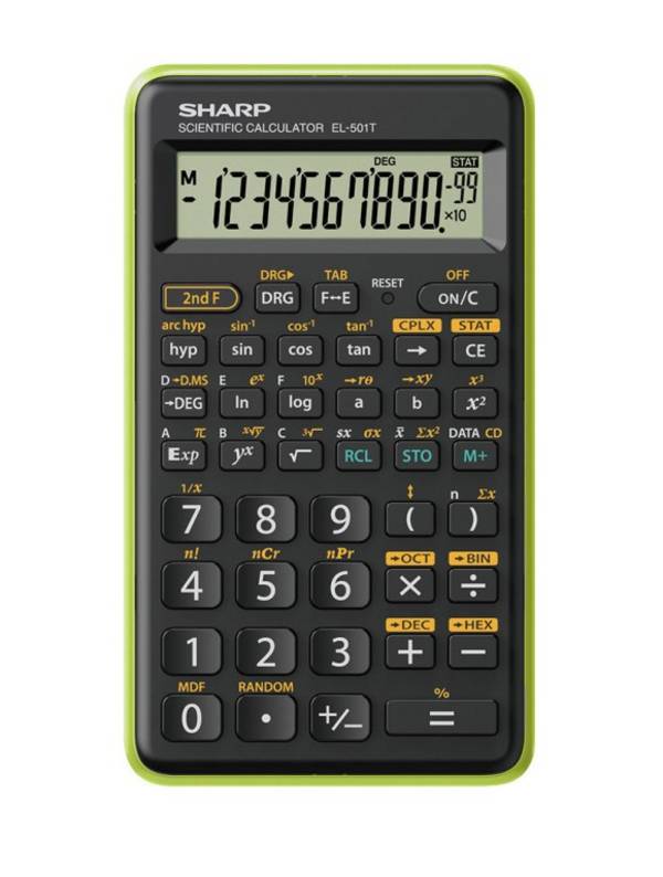 Sharp EL-501T calcolatrice Tasca Calcolatrice scientifica Nero, Verde