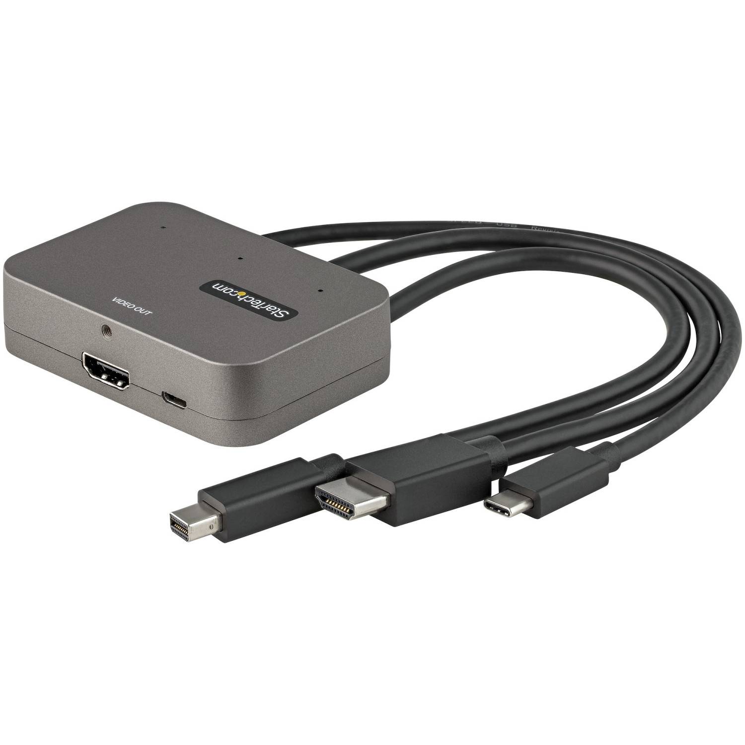 StarTech.com CDPHDMDP2HD cavo e adattatore video 0,27 m HDMI USB HDMI Mini DisplayPort USB Type-C Nero, Argento-5