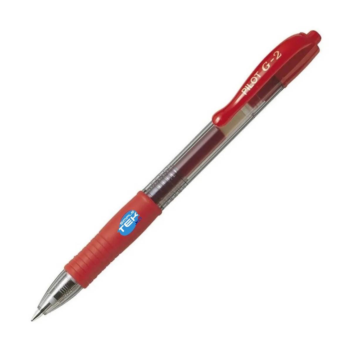 12 X Penne A Gel Pilot G-2+ 0.5mm Rosse A Scatto Ricaricabile Antisbavature-1