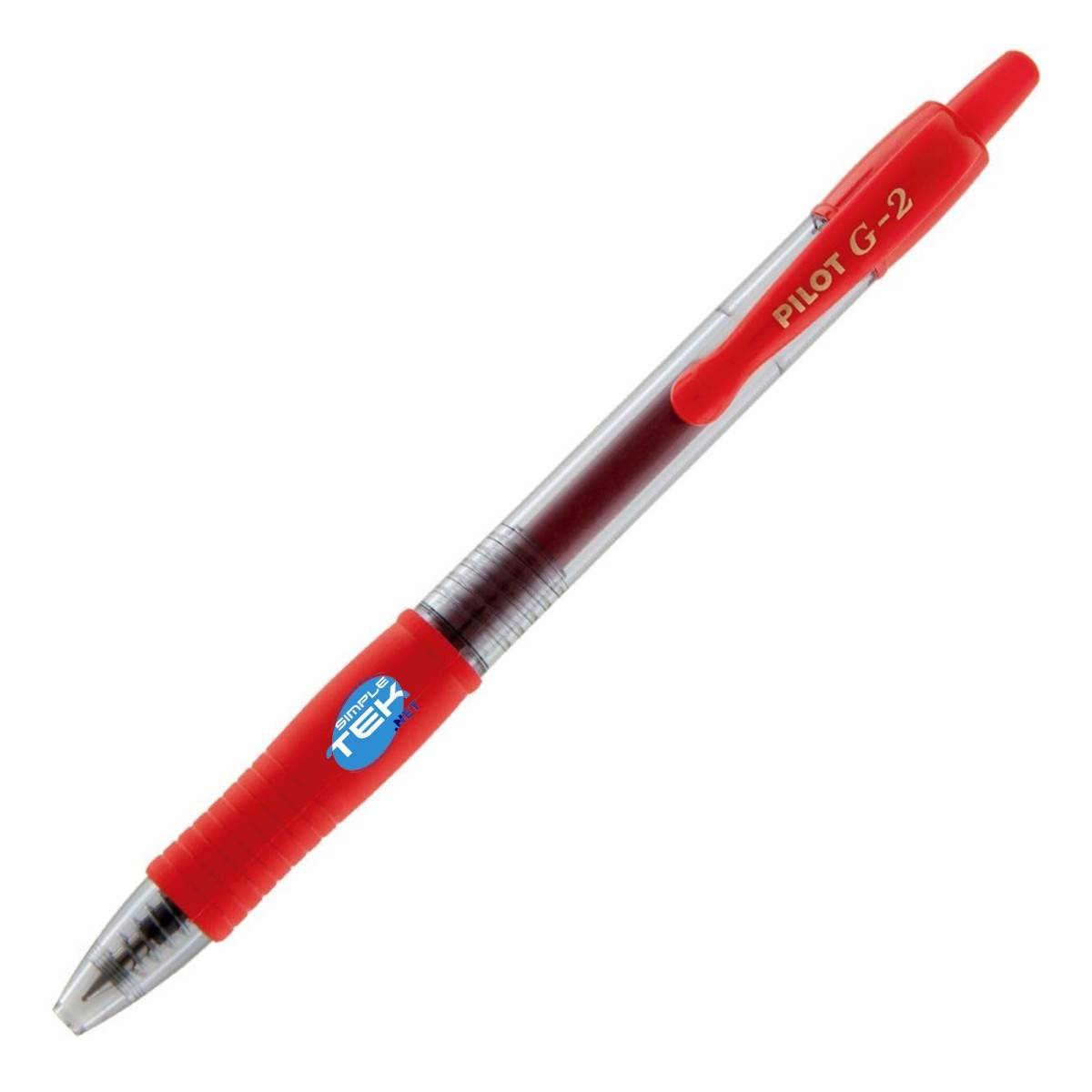 12 X Penne A Gel Pilot G-2+ 0.5mm Rosse A Scatto Ricaricabile Antisbavature-3