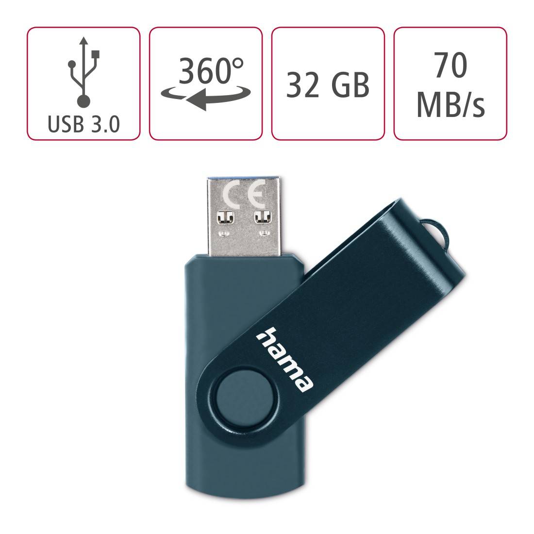 hama USB St.Rotate 32GB benzina-1