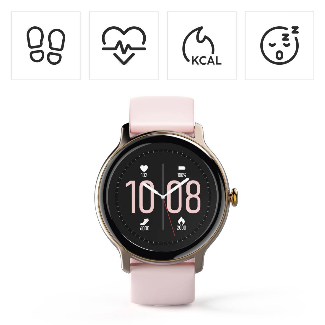 Hama Fit Watch 4910 Smartwatch Rosa-1