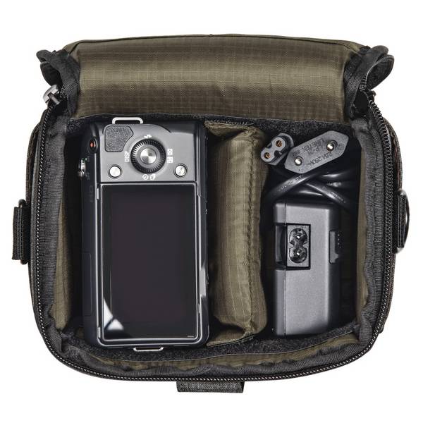 Hama Terra Custodia compatta Grigio (Hama Terra 110 Camera Bag, Belt Loop, Shoulder Strap, Removable Divider, Grey, 15.5