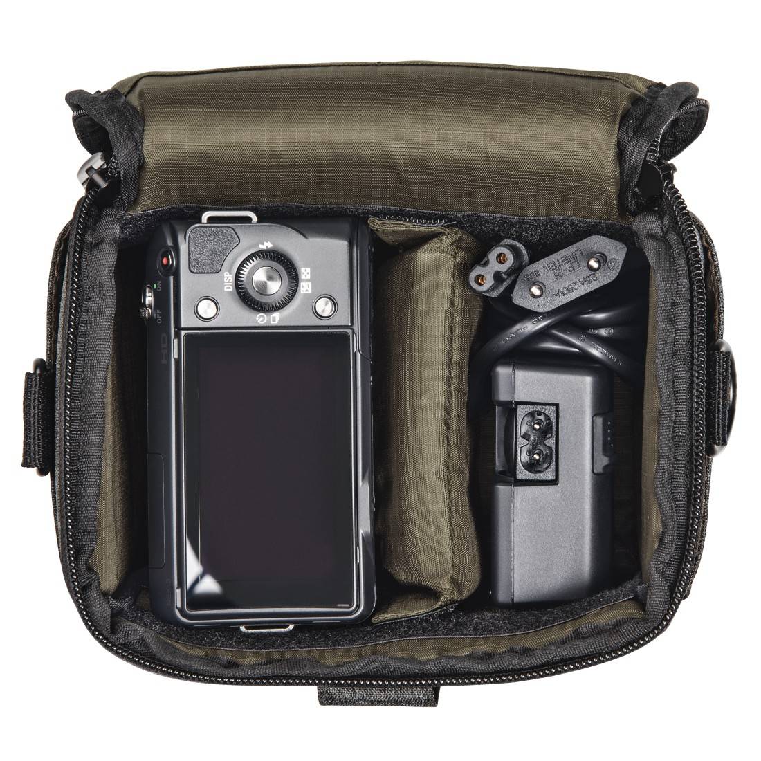 Hama Terra Custodia compatta Grigio (Hama Terra 110 Camera Bag, Belt Loop, Shoulder Strap, Removable Divider, Grey, 15.5-0