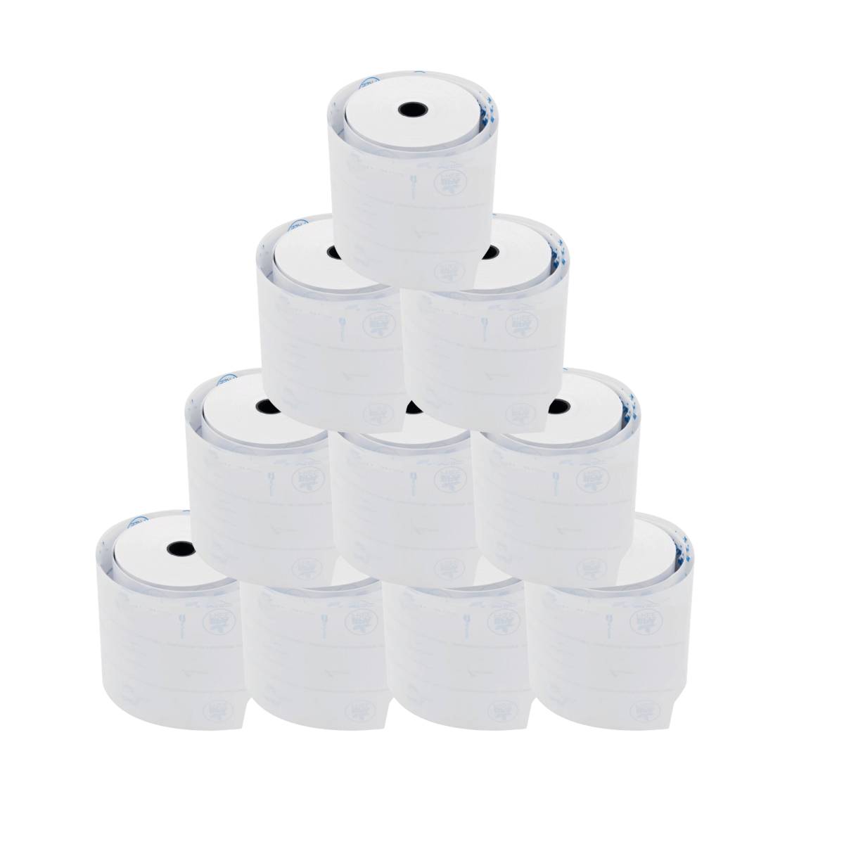 10x Rotoli Carta Termica 80mm Per Registratori Di Cassa Stampanti Termiche 12mm-0