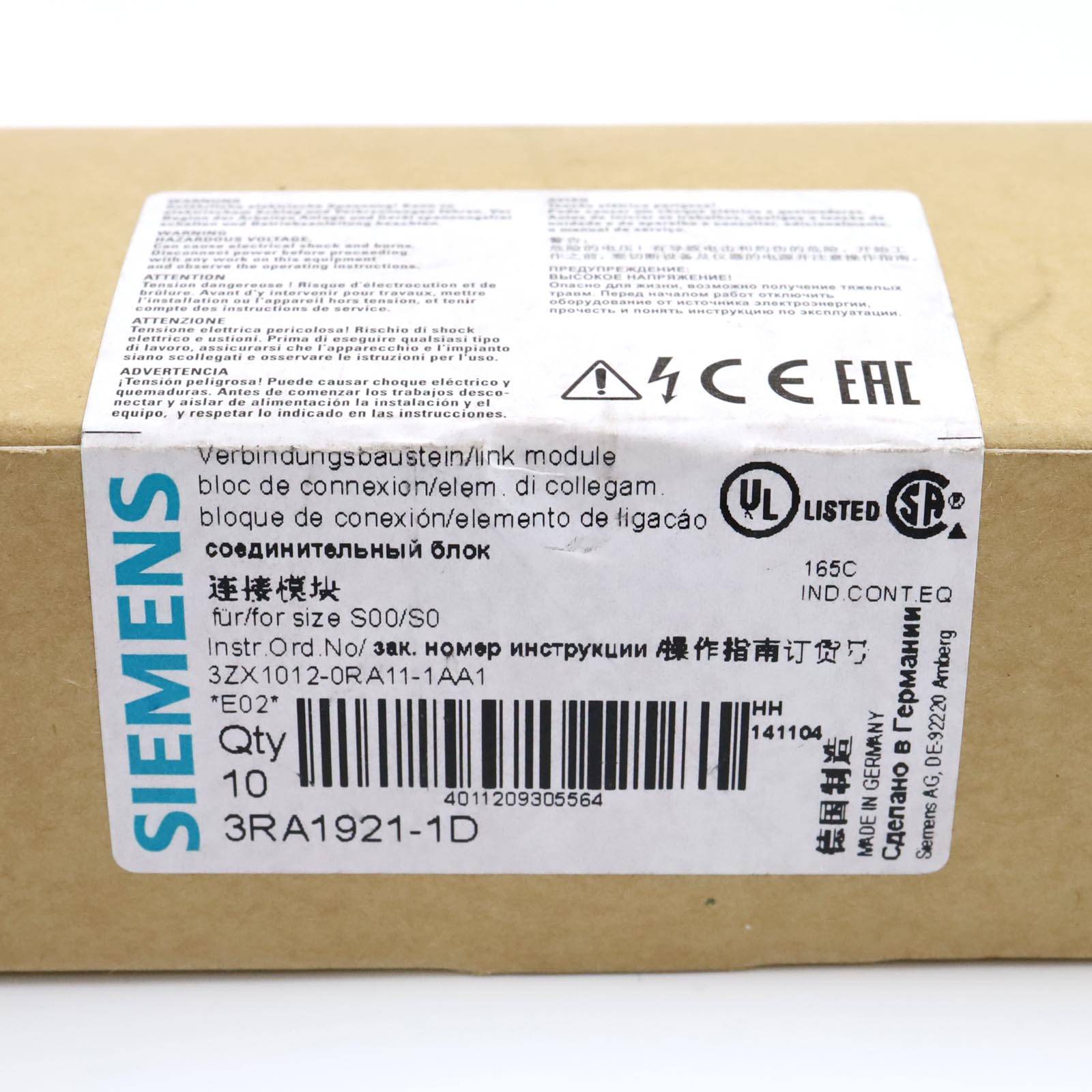 Siemens - 3RA1921-1D - LOW VOLTAGE, SWITCHING TECHNOLOGY-1