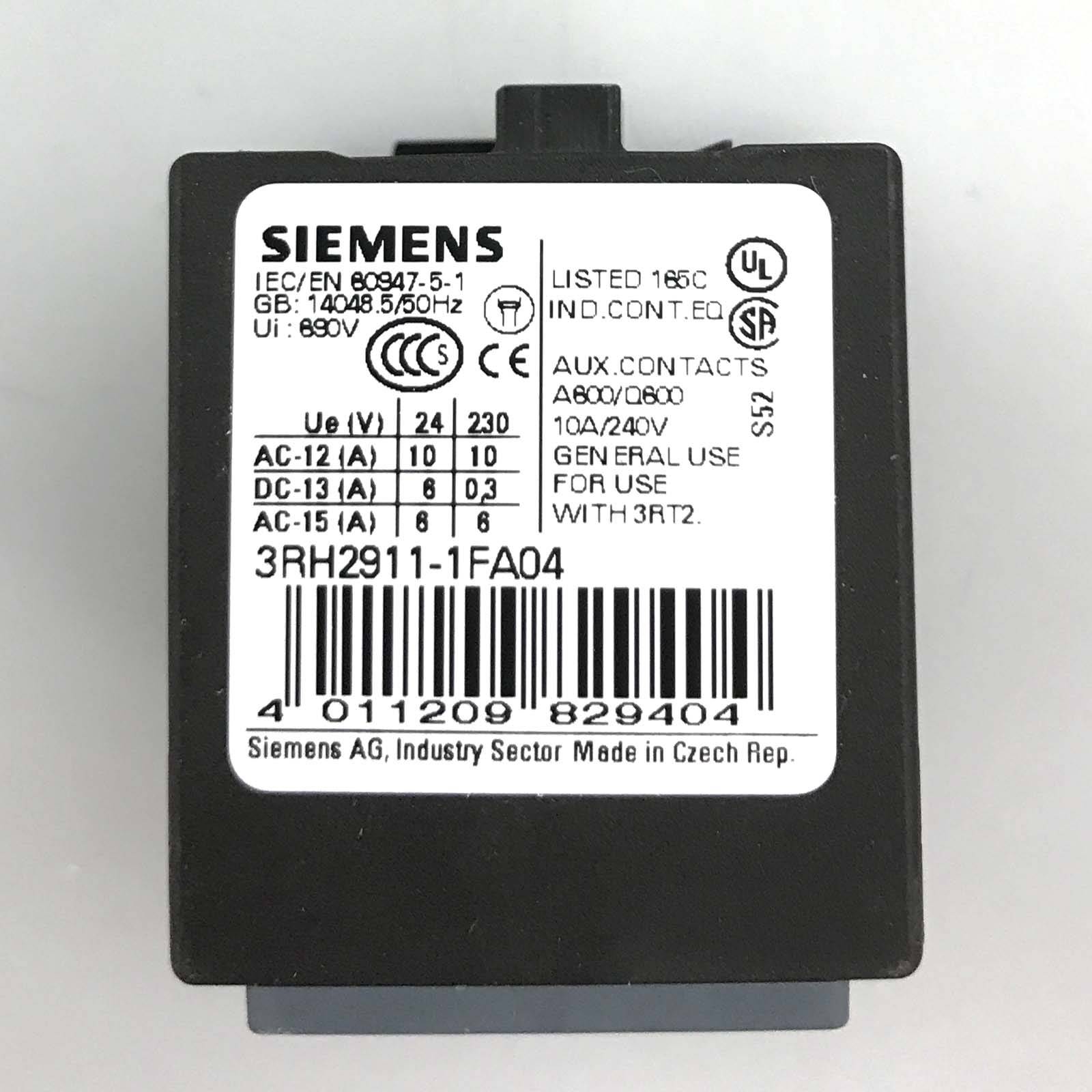 Siemens 3RH2911-1FA04 Modulo contatti ausiliari 10 A 1 pz.-2