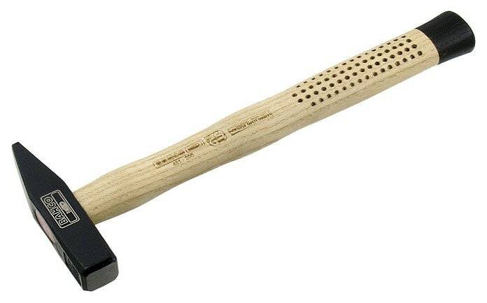 martello da ingegnere, manico in legno, 260 g, 260 mm, testa 19 x 95 mm-0