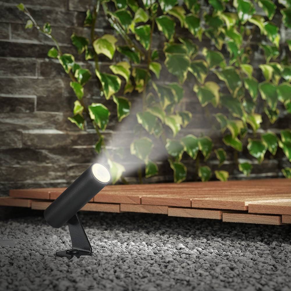 V-TAC Faretto LED da Giardino con Picchetto 2W Cilindrico Nero 4000K IP65-4