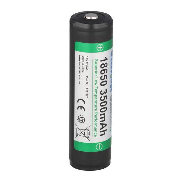 1 Keeppower 18650 - Batteria agli ioni di litio da 3,7 V a bassa temperatura da 3500 mAh protetta P1835LT
