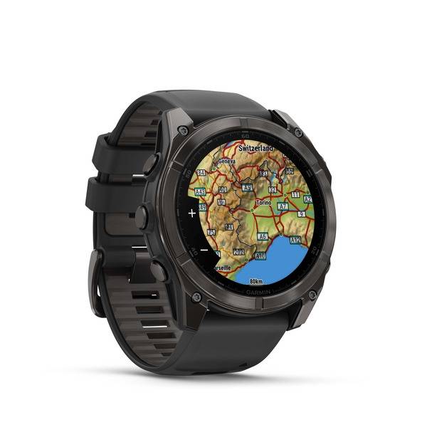 Garmin Fenix 8, 51mm, Sapphire Amoled, Carbon Gray Dlc Titanium Con Cinturino Black-1