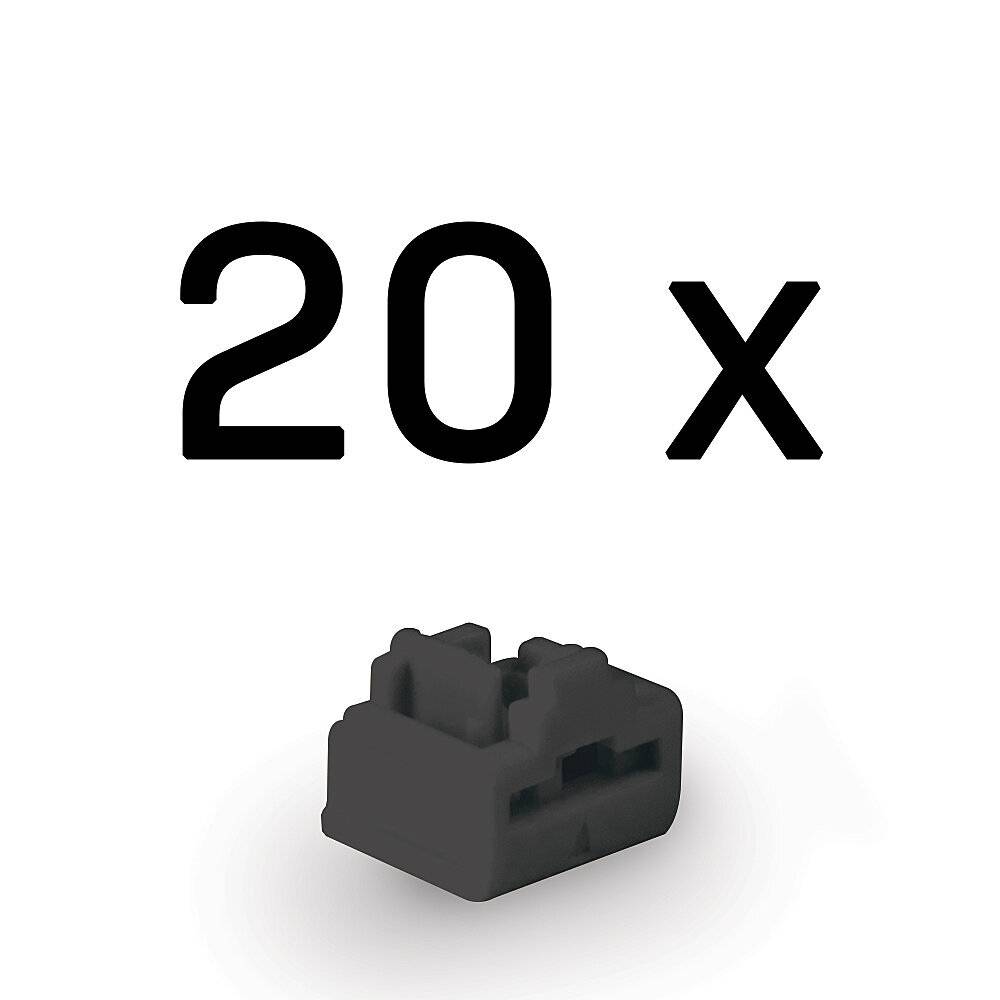 LINDY - LAN-Portblocker - Schwarz (Packung mit 20) (47892)-2