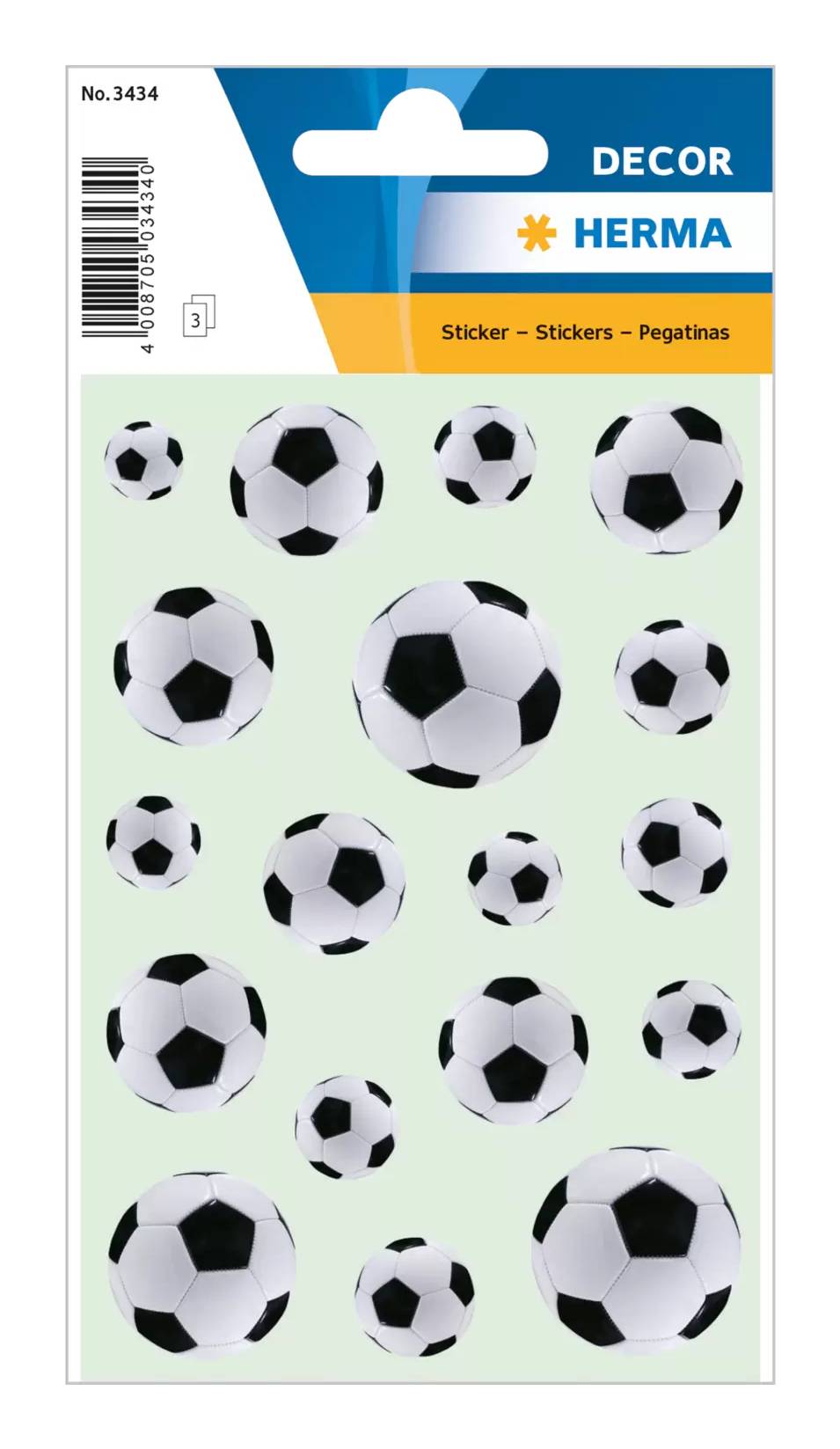 HERMA Sticker DECOR "Fußbälle selbstklebend, aus Papier (3434)-1