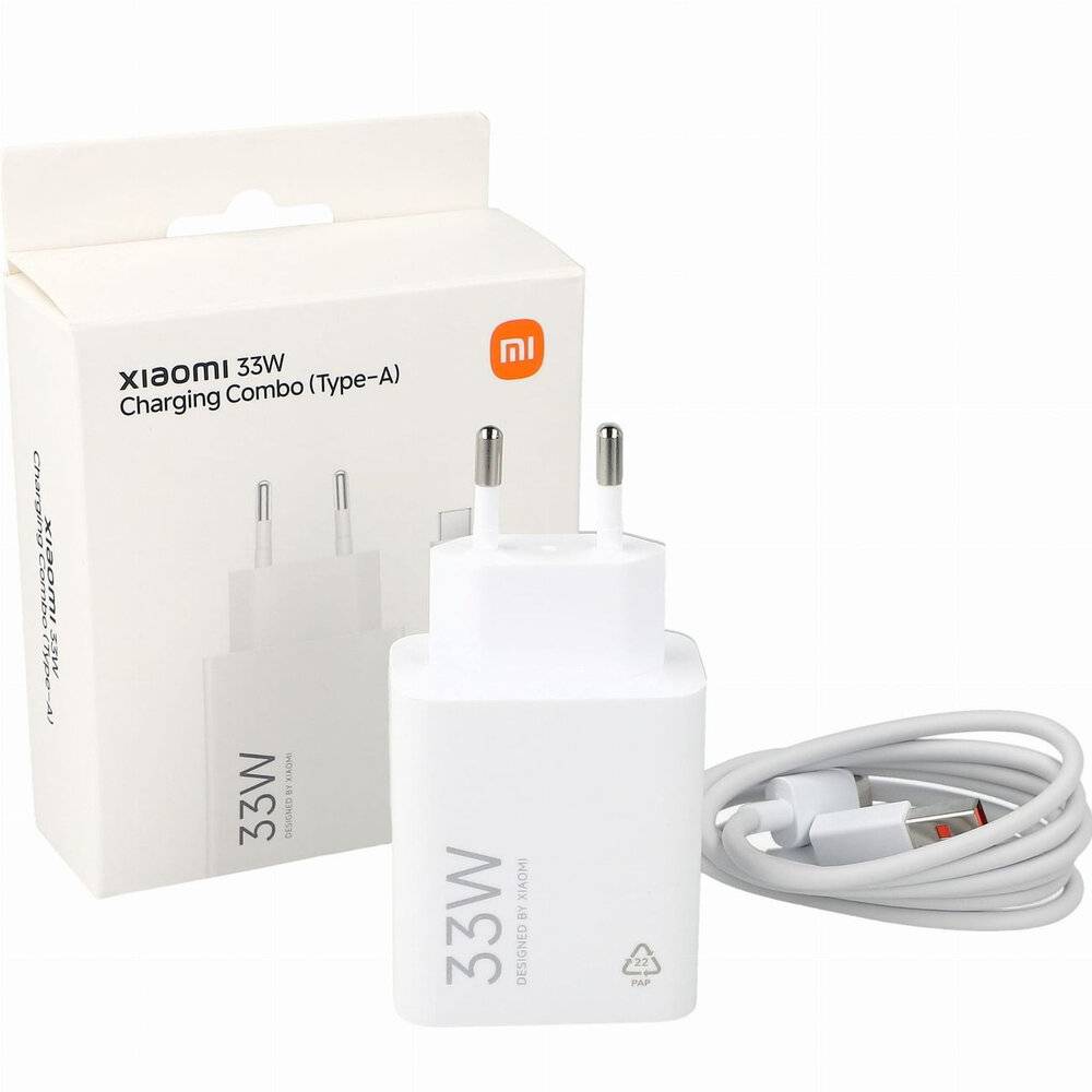 Xiaomi MDY-16-EF 1xUSB-A 33W Wall Charger with 3A USB-C Cable - White-5