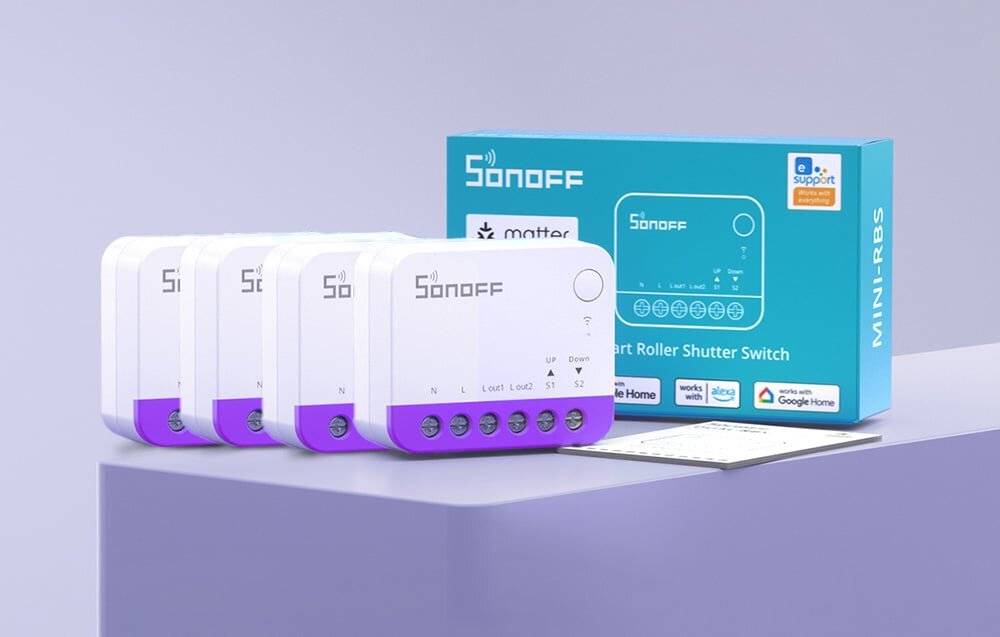 Sonoff - MINI-RBS -4 pack - Sonoff MINI-RBS WiFi Smart Mini-Rollladenschalter (4 Pezzo)-2