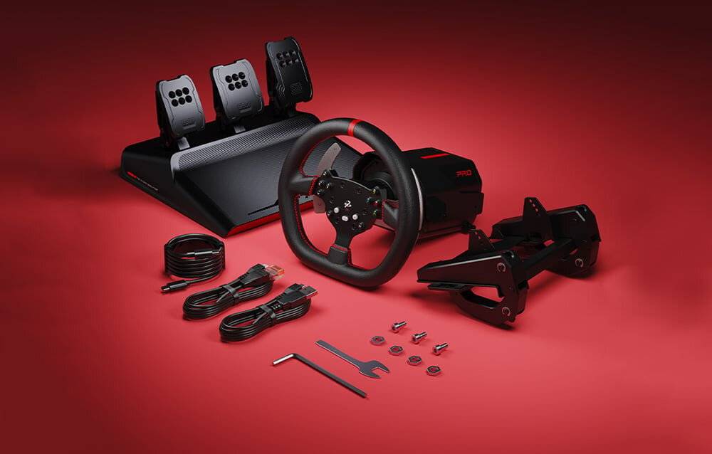 PXN - PXN-V10pro - PXN-V10 Pro Gaming-Set – Lenkrad + Pedale + Befestigungsklammern (PC / PS4 / Xbox One / Xbox Series-0