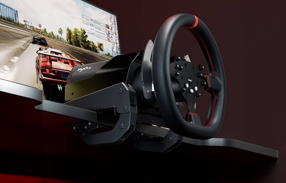 Immagine simbolo per PXN - PXN-V10pro - PXN-V10 Pro Gaming-Set – Lenkrad + Pedale + Befestigungsklammern (PC / PS4 / Xbox One / Xbox Series