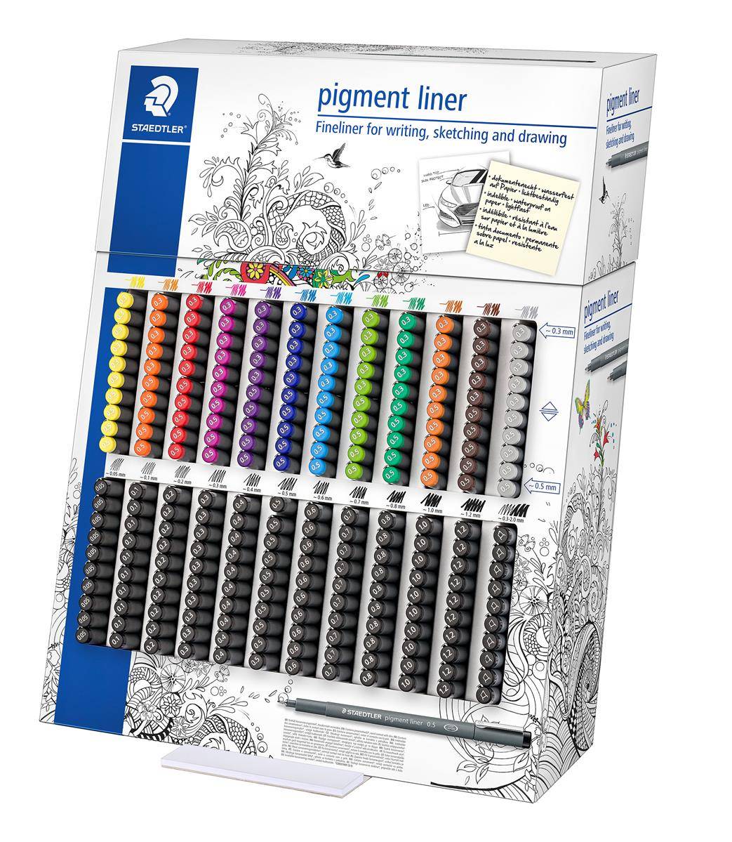 Espositore 120 fineliner Staedtler Pigment Liner tratti assortiti - 308 CA120-0