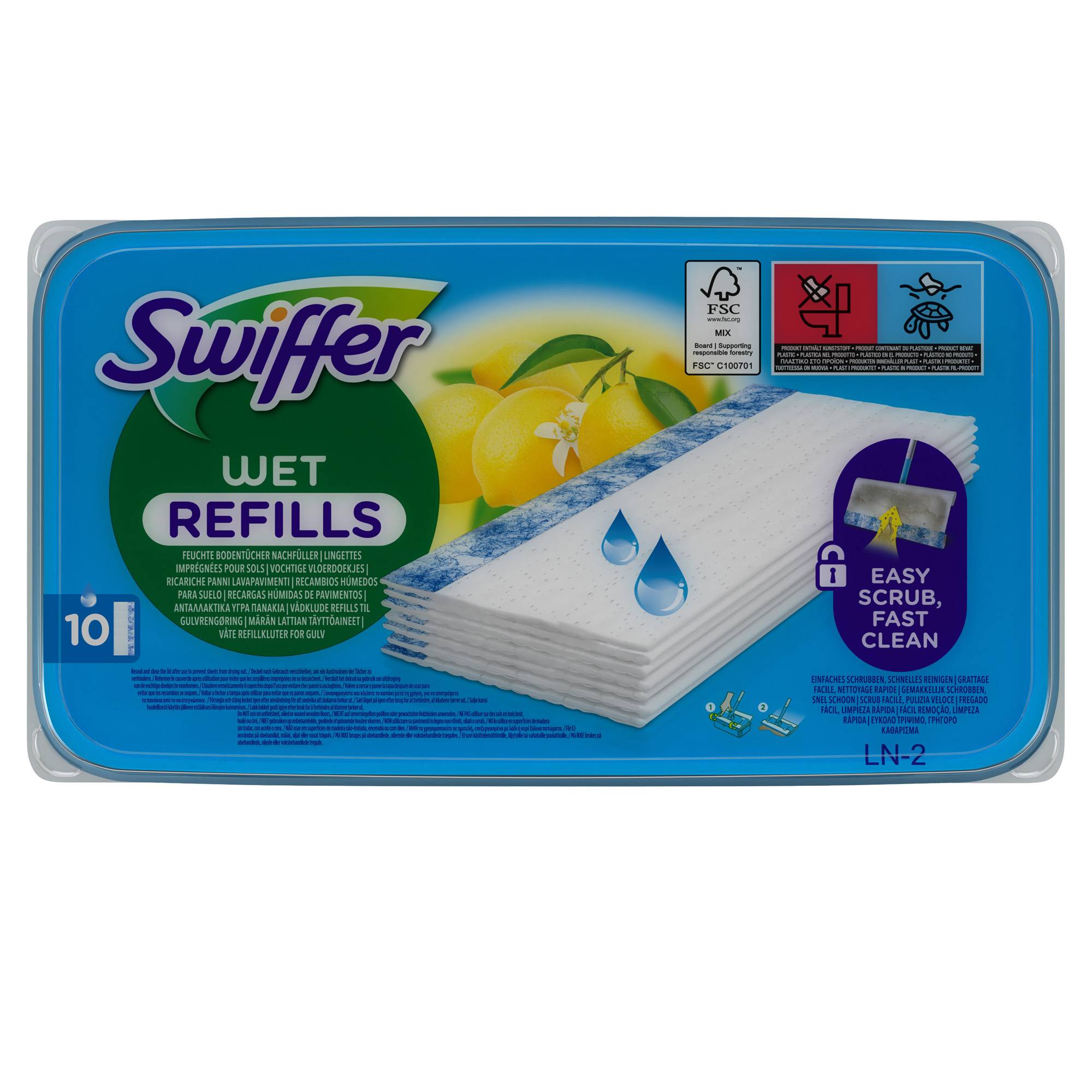 Panni lavapavimenti Wet - Swiffer - conf. 10 pezzi-0