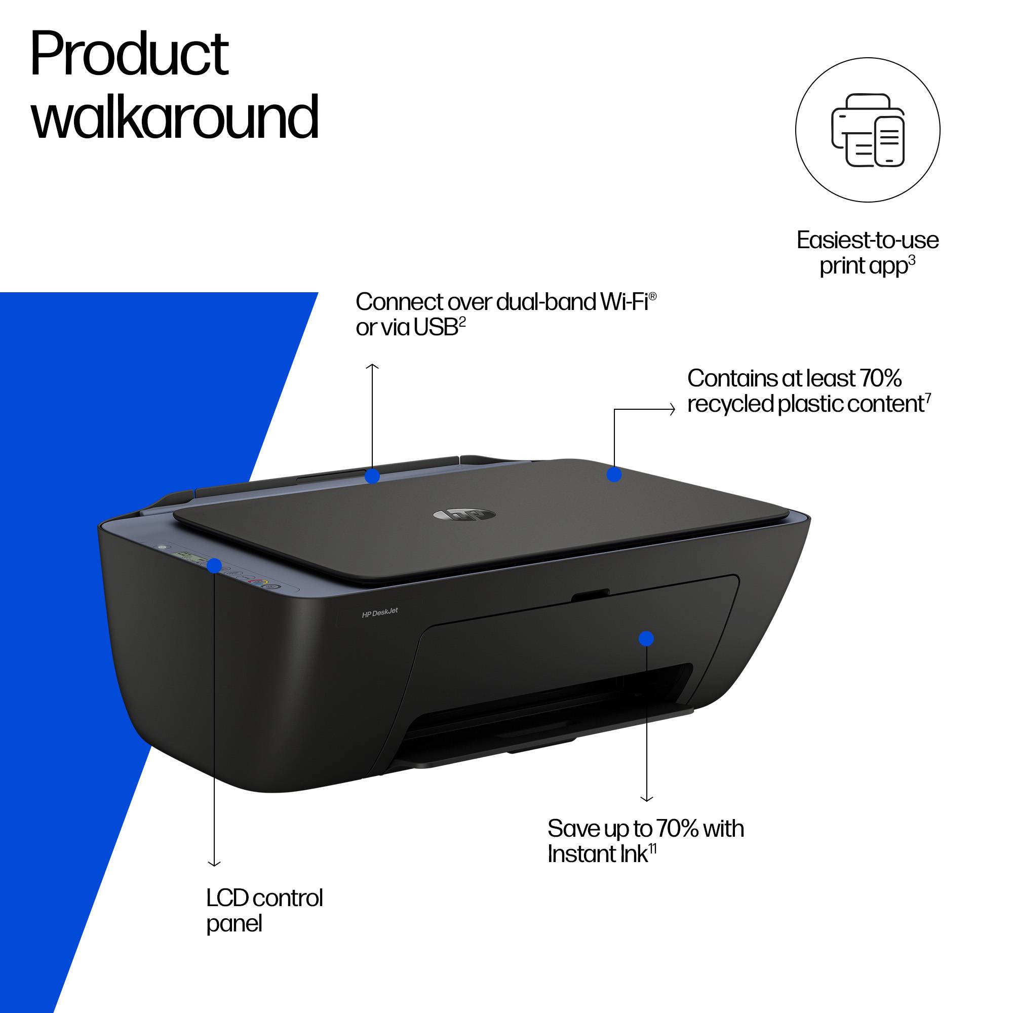 HP DeskJet 2921 Wireless All-in-One Colore Stampante-2