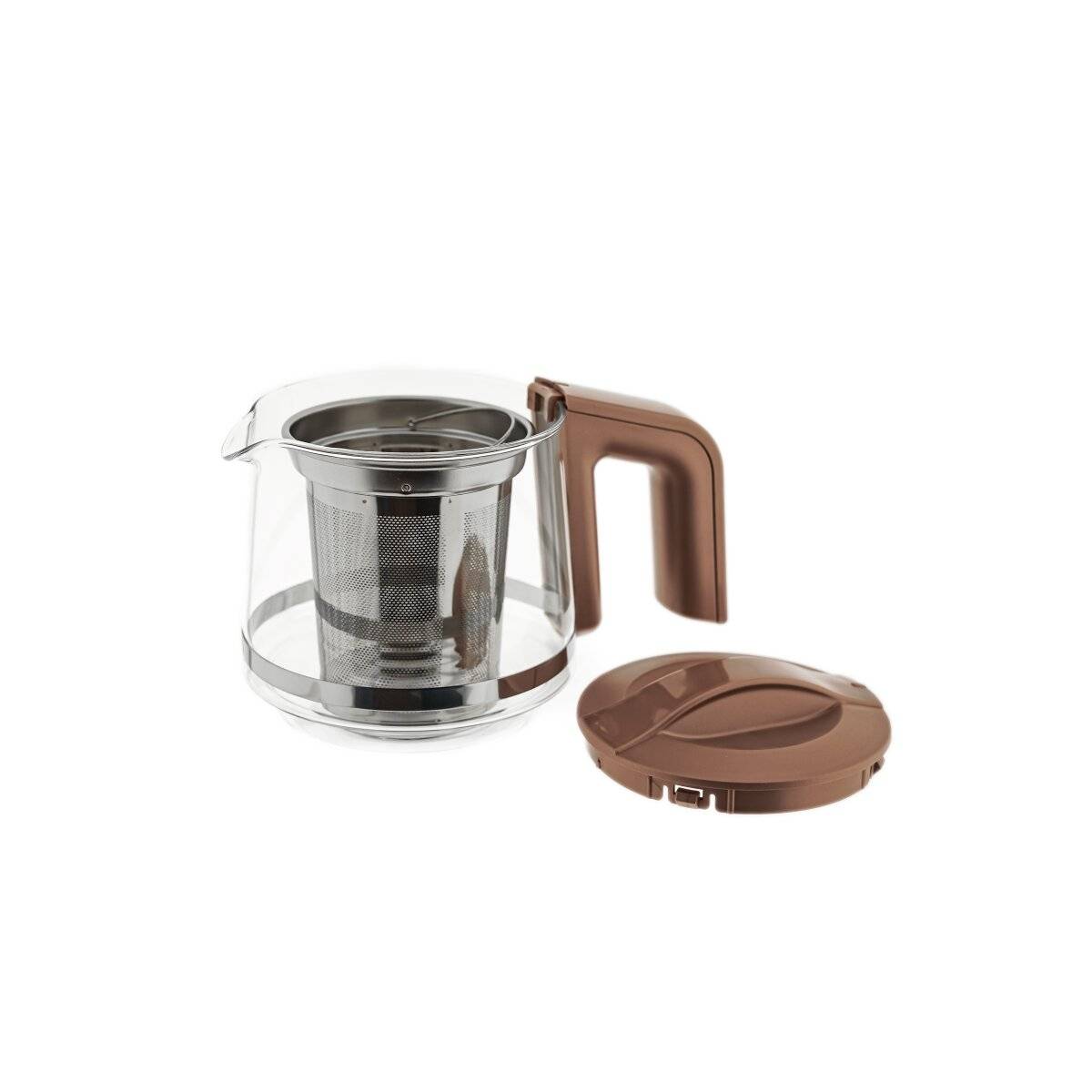 Mulex Tea Express 2 in 1 Bollitore e Teiera in Vetro - 1L + 2L - Rame-1