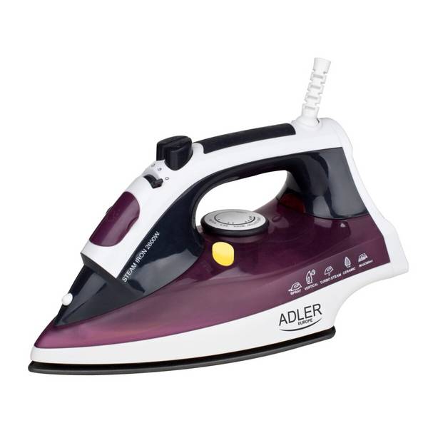 Ferro da stiro a vapore Adler AD 5022 3000 W con funzione anticalcare - Viola