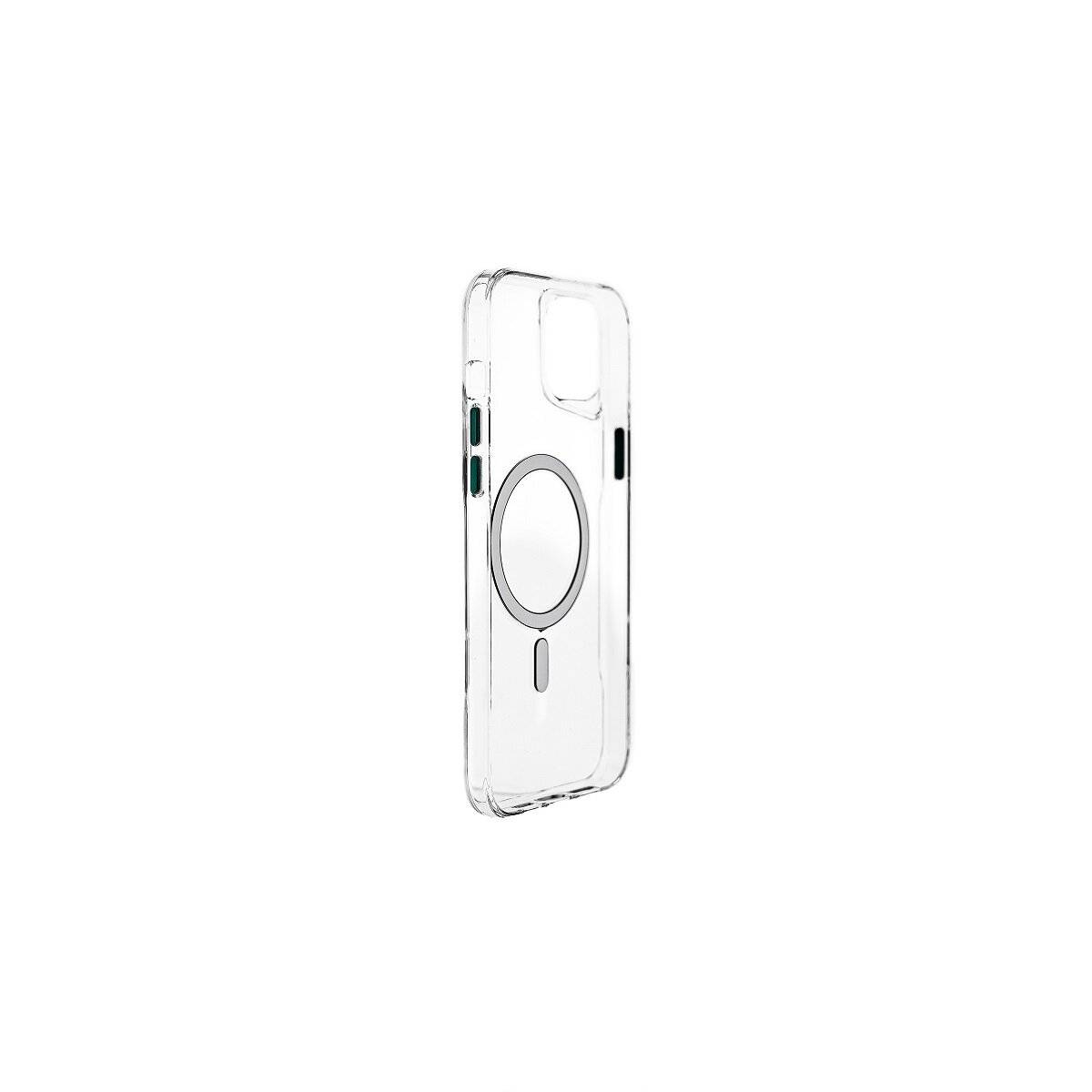 Custodia protettiva antiurto con funzione magnetica, compatibile con iPhone 15 Plus, verde trasparente-2