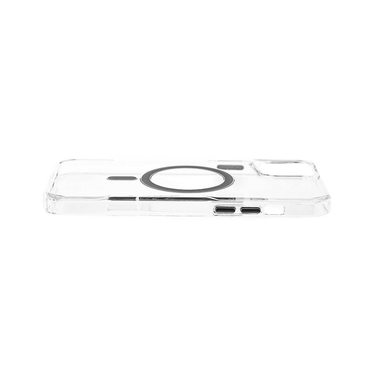 Custodia protettiva antiurto con funzione magnetica, compatibile con iPhone 15 Plus, grigio trasparente-0