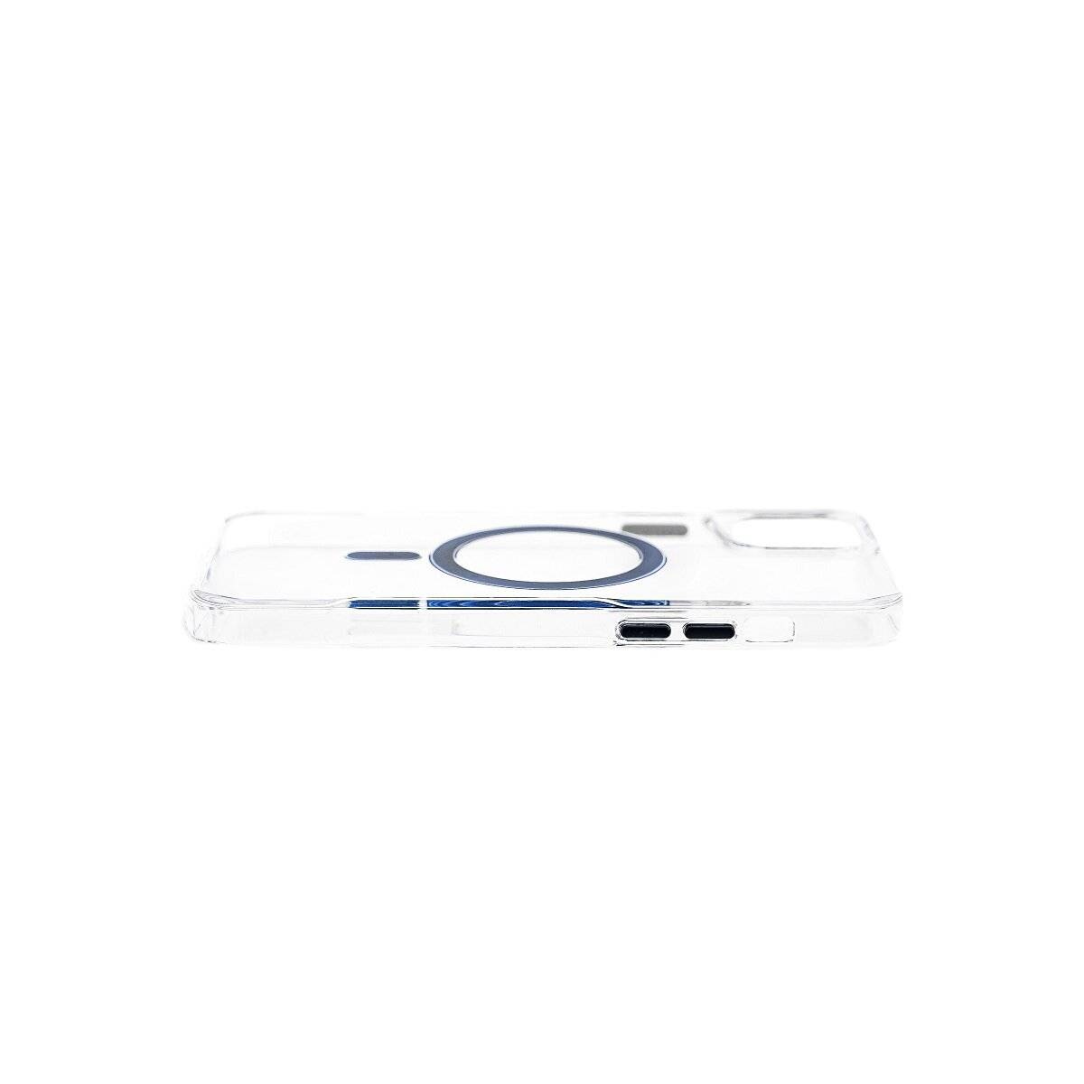 Custodia protettiva antiurto con funzione magnetica, compatibile con iPhone 15 Plus, blu trasparente-1