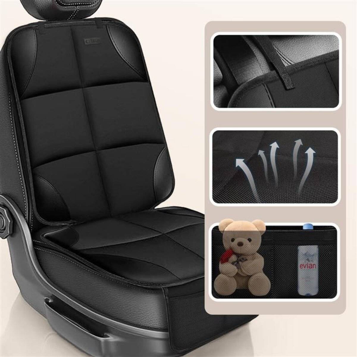 Coprisedile e schienale auto impermeabile Tech-Protect UCA200 – Nero-3
