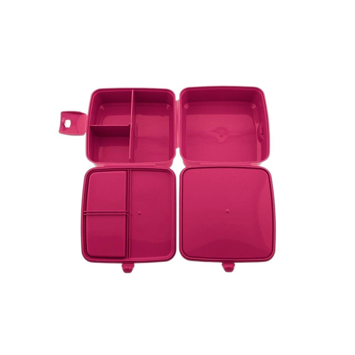 Contenitore multiuso per pane e pranzo con posate (02 1164) Rosa-2