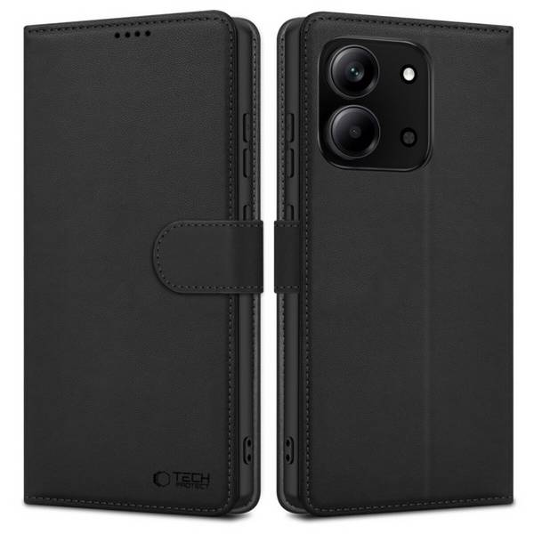 Custodia a portafoglio Tech Protect compatibile con Xiaomi Poco C85 Nero
