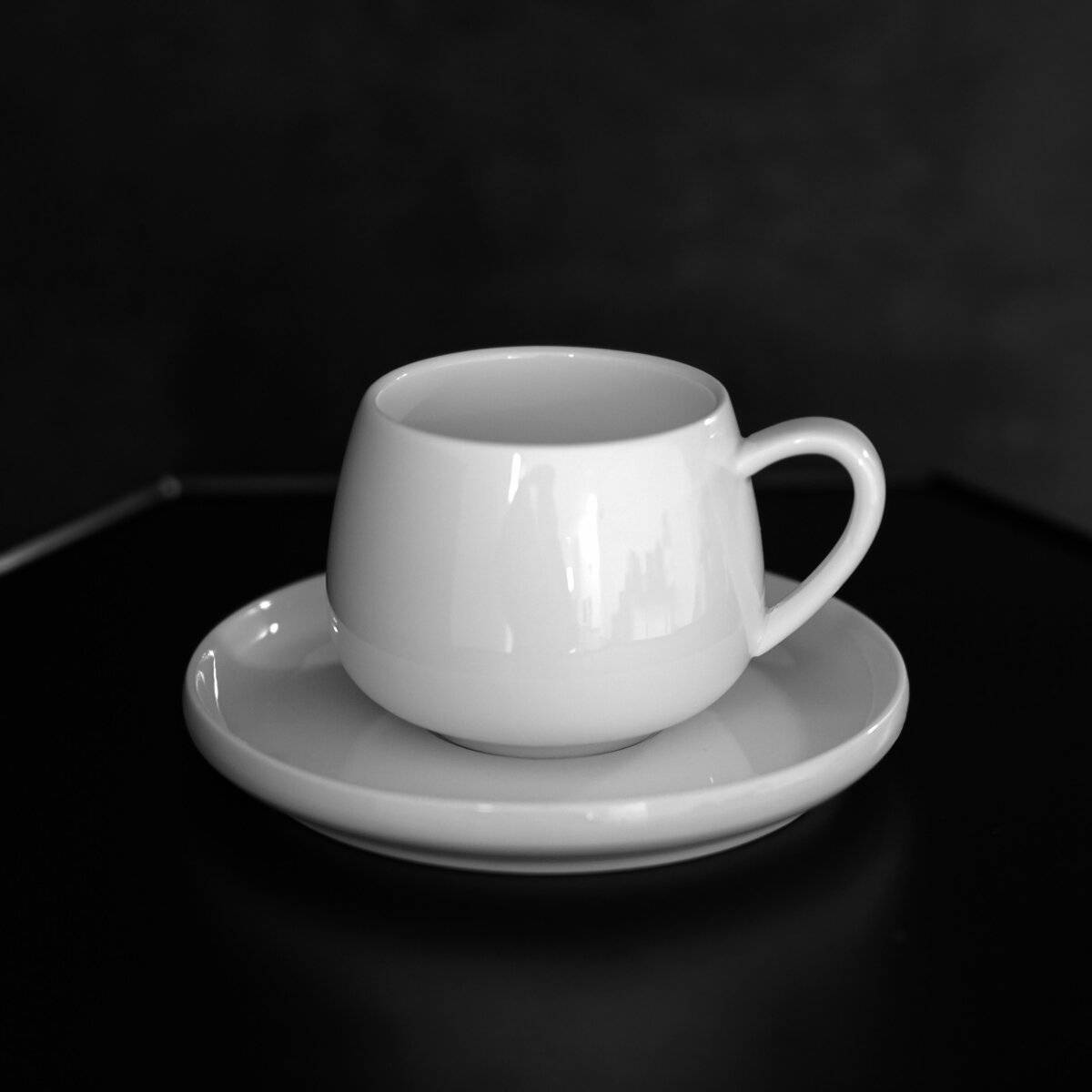 Set di 12 tazze da caffè Moon in porcellana di alta qualità - 220 ml-2