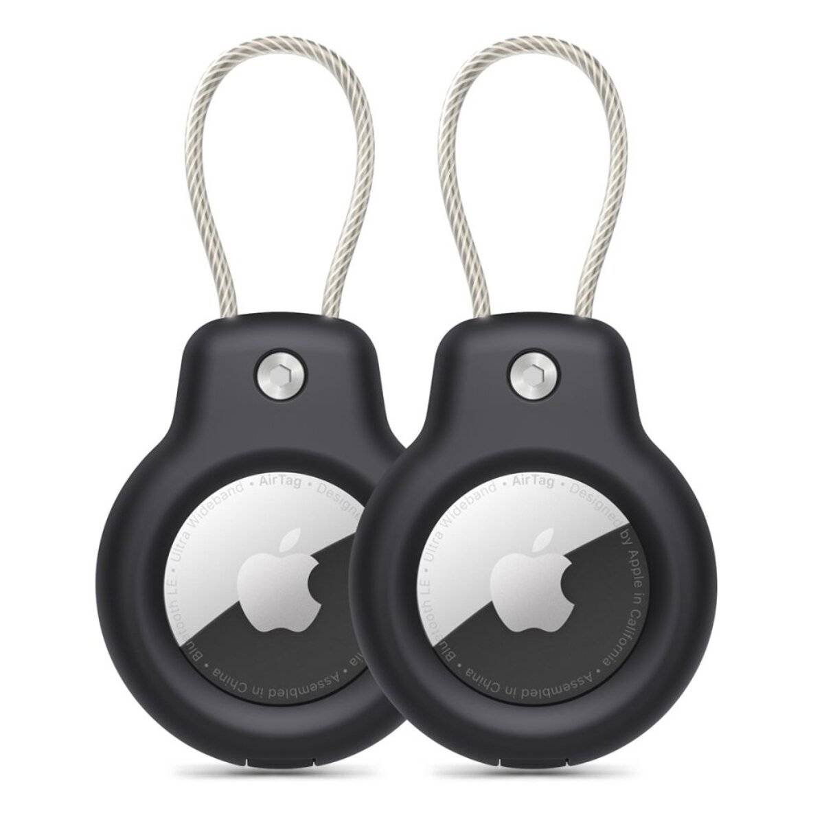 Custodia Tech-Protect Rough Vein da 2 pezzi per Apple AirTag, nera-0