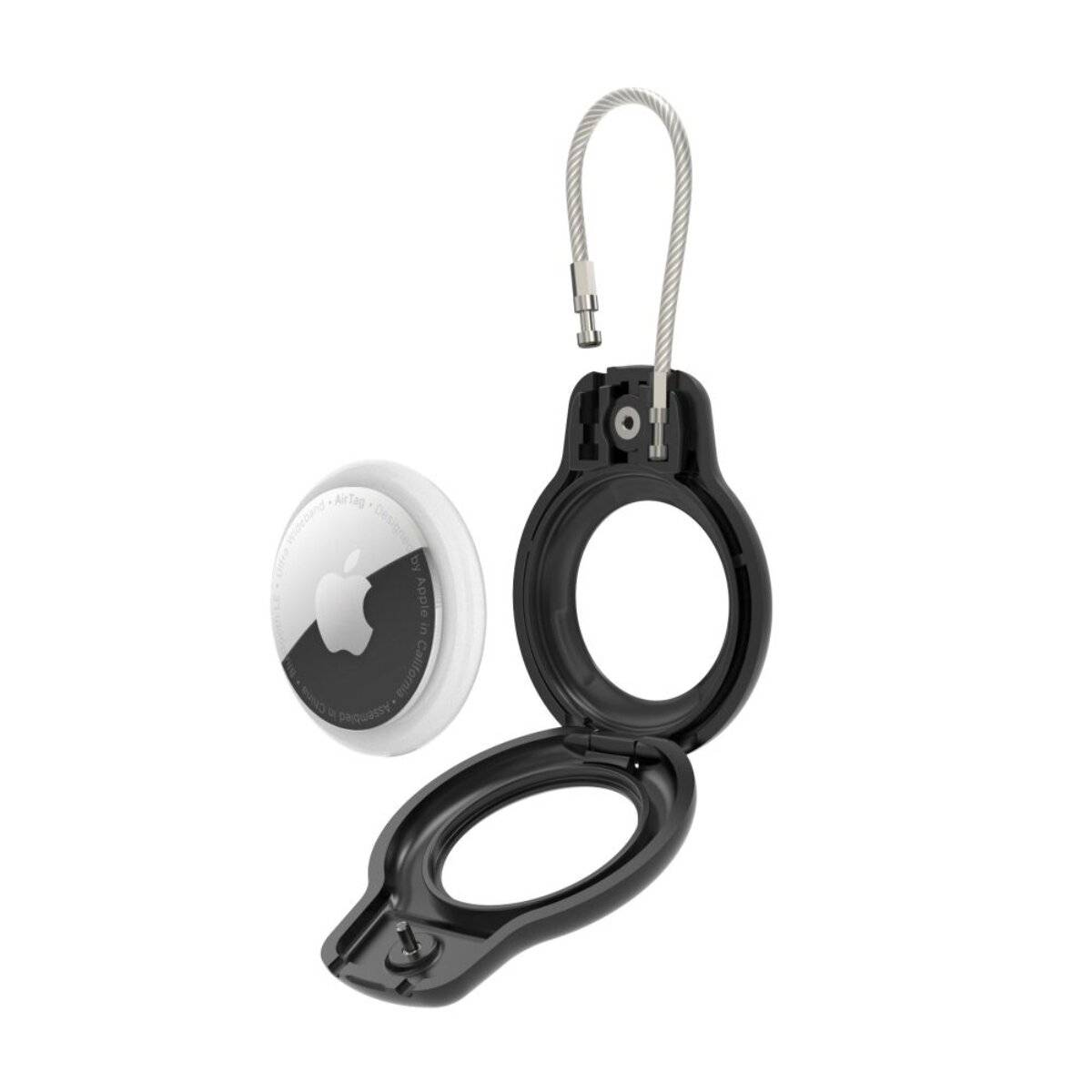 Custodia Tech-Protect Rough Vein da 2 pezzi per Apple AirTag, nera-2