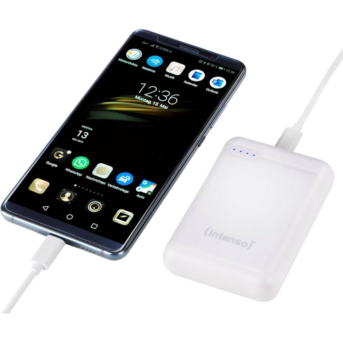 Intenso Power Bank portatile XS10000 10000mAh – Doppia uscita, leggero e sicuro, bianco-2