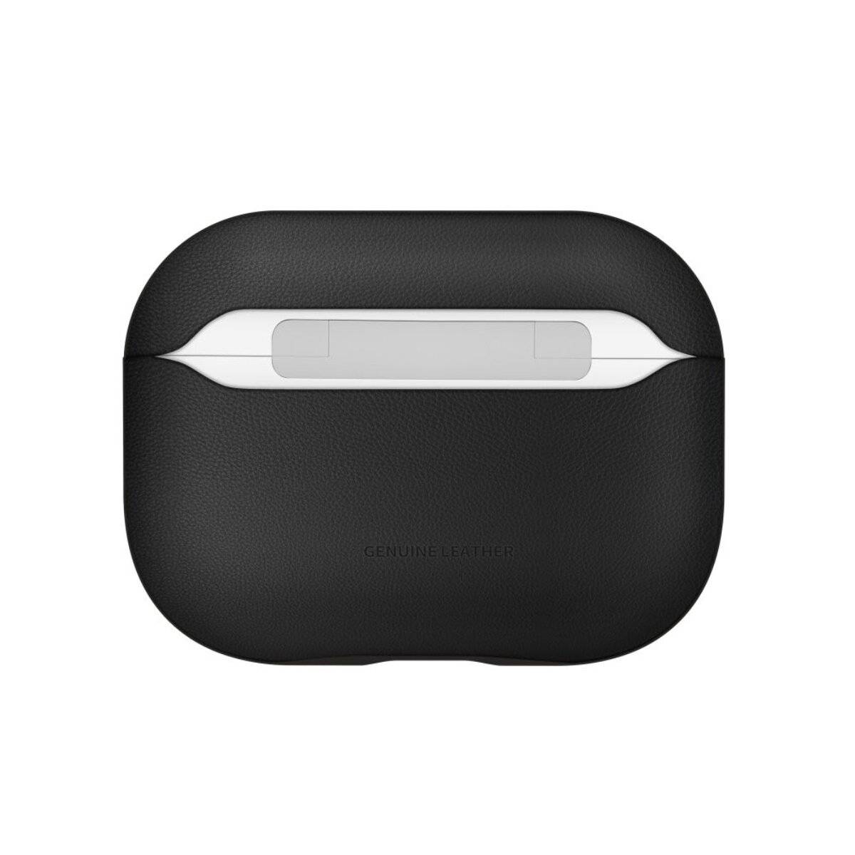 Custodia in pelle Tech-Protect NaturalFit per AirPods Pro 3 con tracolla, nera-1