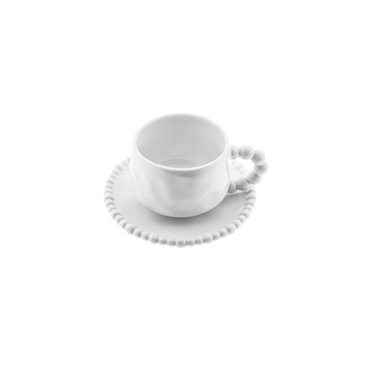 Set di tazzine e piattini da caffè Pearly, 180 ml, porcellana - 12 pezzi-3