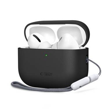 Custodia in silicone Tech-Protect compatibile con AirPods Pro 3, nera