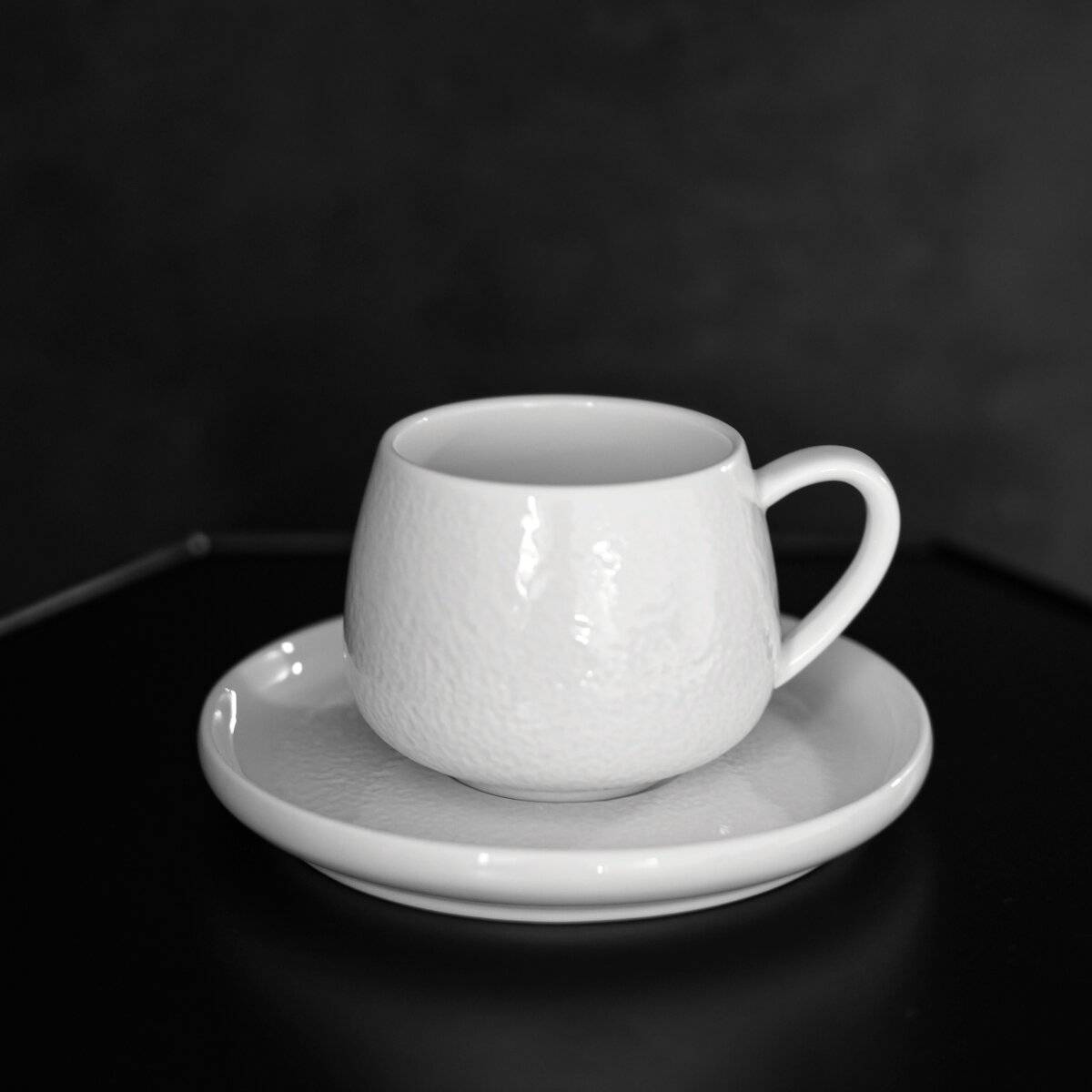 Set di 12 tazze da caffè New Moon in porcellana di alta qualità - 220 ml-1