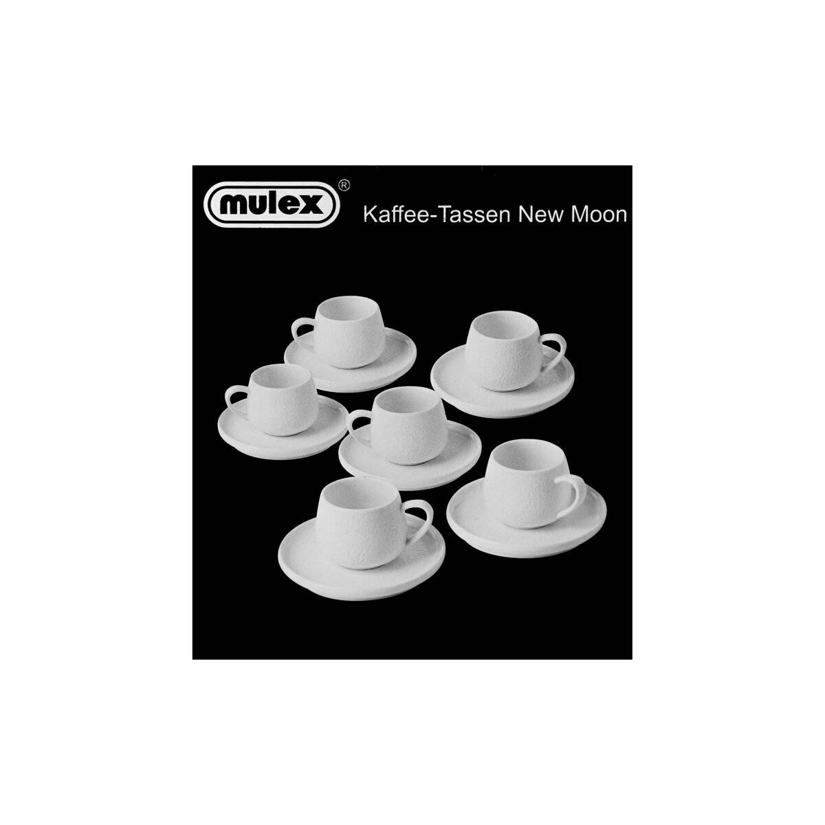 Set di 12 tazze da caffè New Moon in porcellana di alta qualità - 220 ml-3