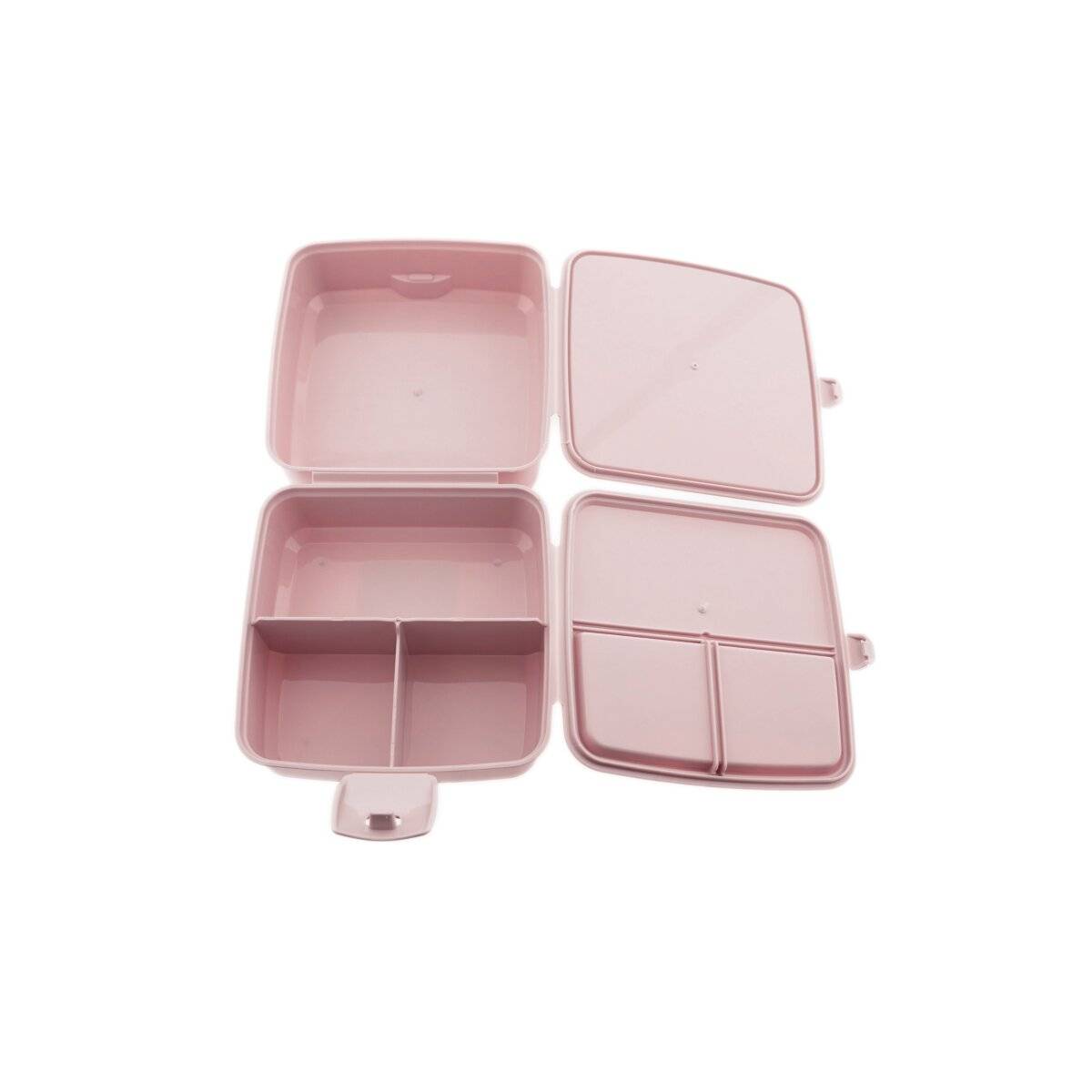Contenitore multiuso per pane e pranzo con posate (02 1164) Rosa-3
