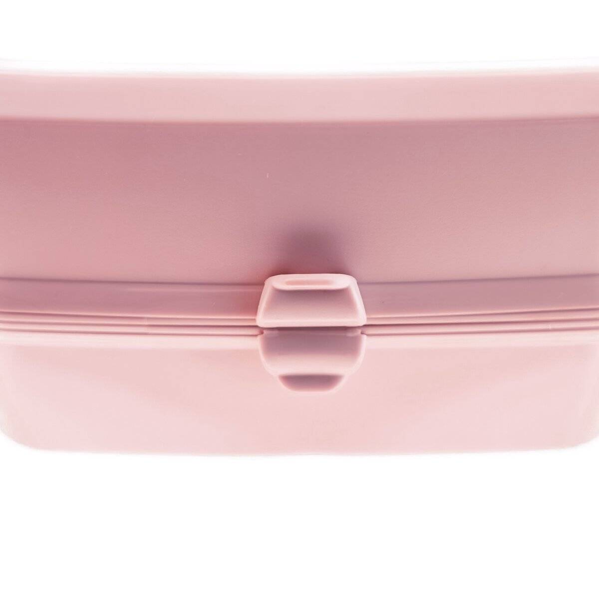 Contenitore multiuso per pane e pranzo con posate (02 1164) Rosa-4